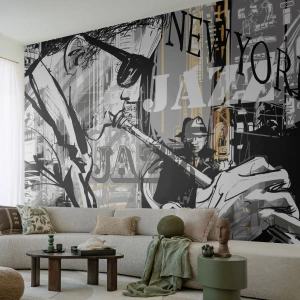Fotomural Standard Eco - Al ritmo de Nueva York - Nueva York, Música, Jazz - 350x256 cm
