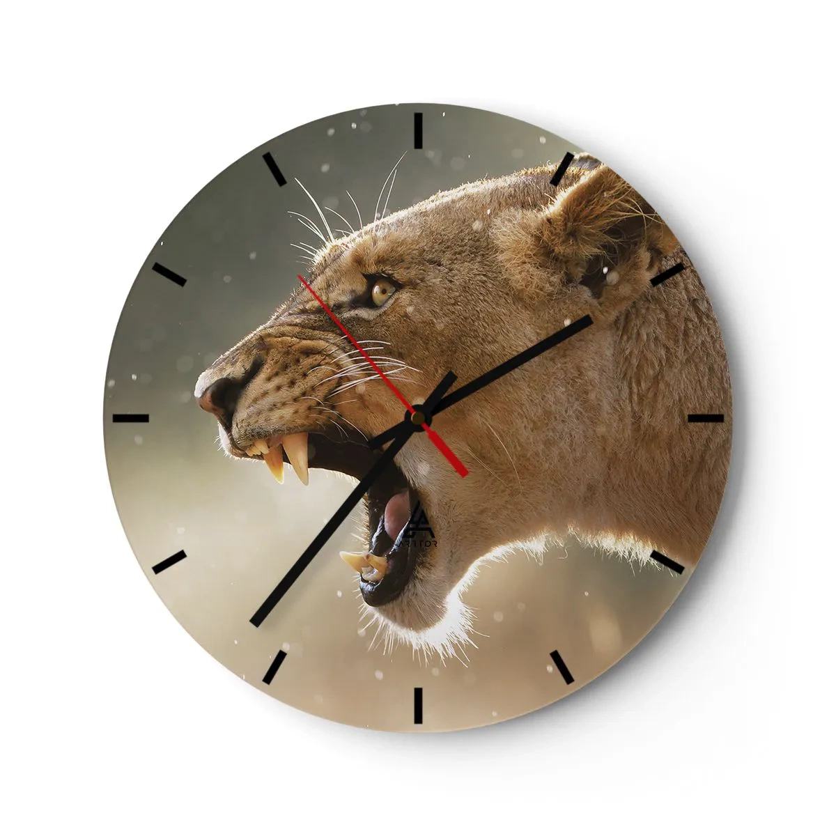 Reloj de pared - Reloj de vidrio - Silencio, es mi turno de palabra - 40x40 cm