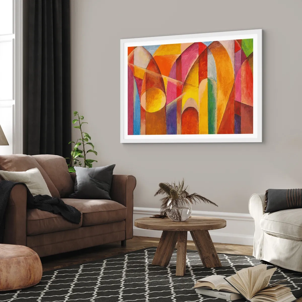 Póster en marco blanco - Catedral del sol - 70x50 cm