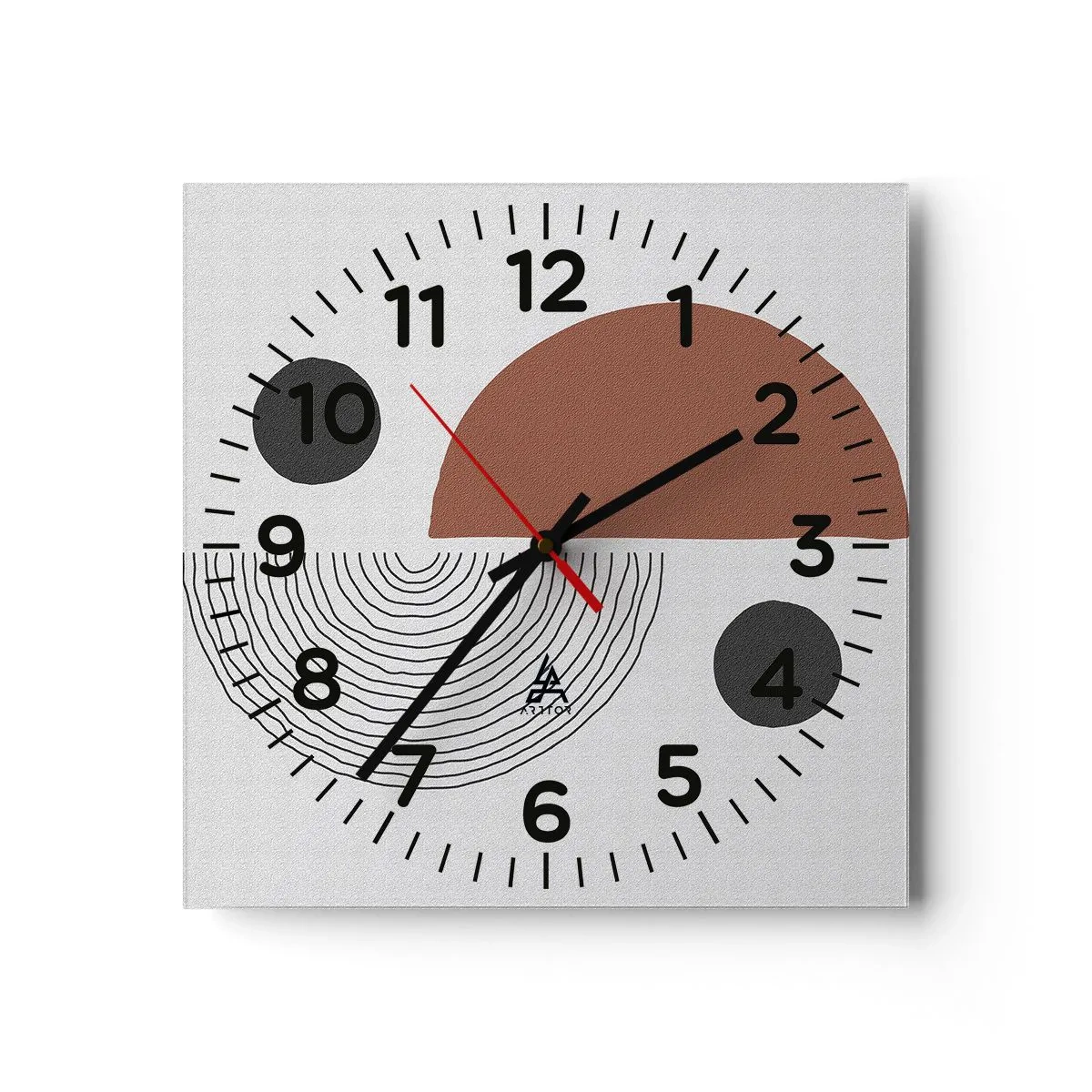 Reloj de pared - Reloj de vidrio - La perfección del círculo - 30x30 cm