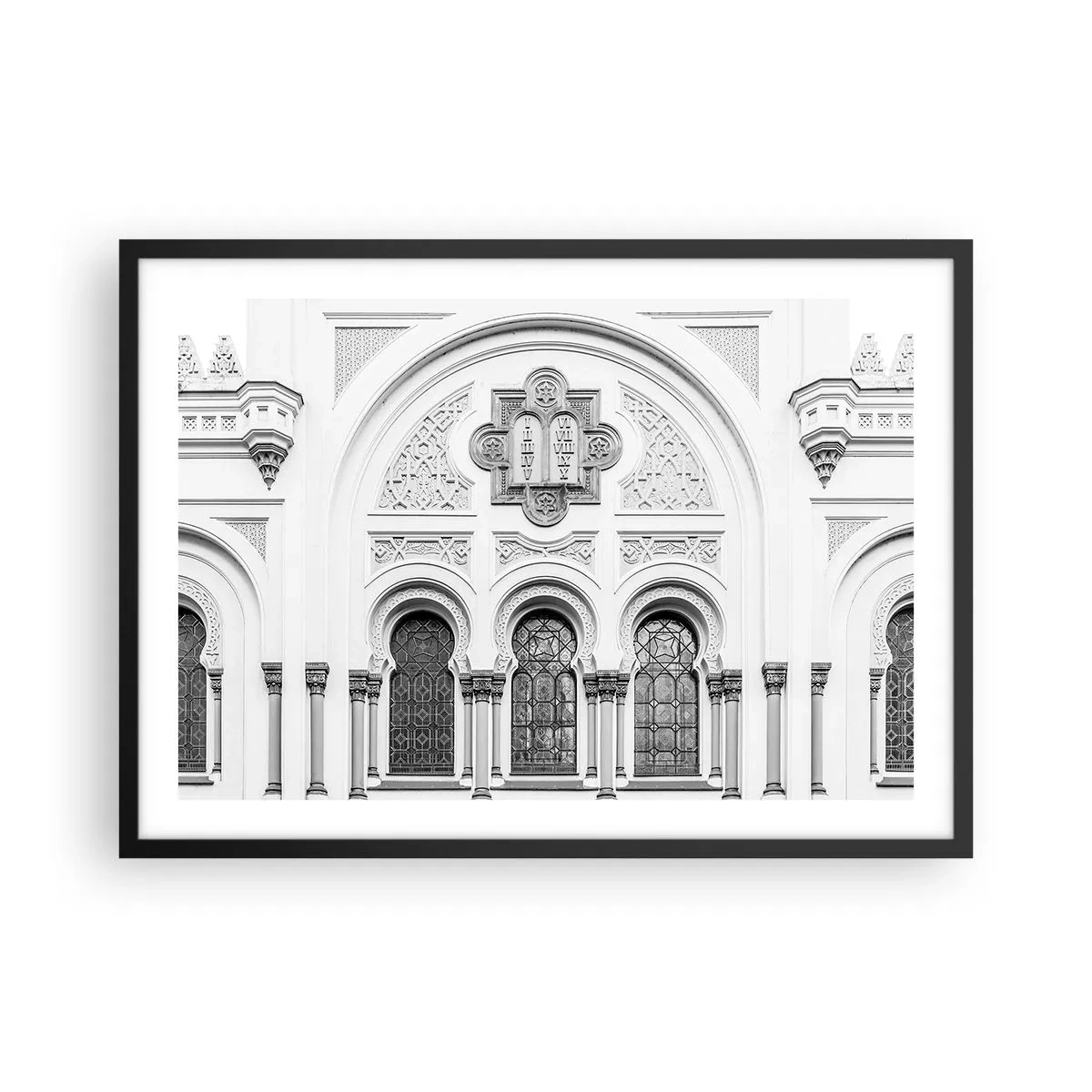Póster en marco negro - En la frontera de las culturas - 70x50 cm