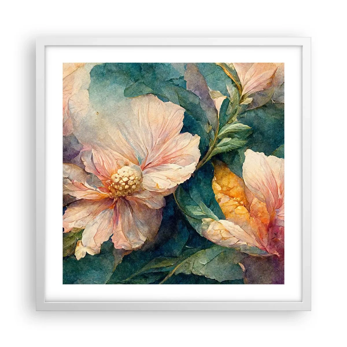 Póster en marco blanco - La sutileza misma - 50x50 cm