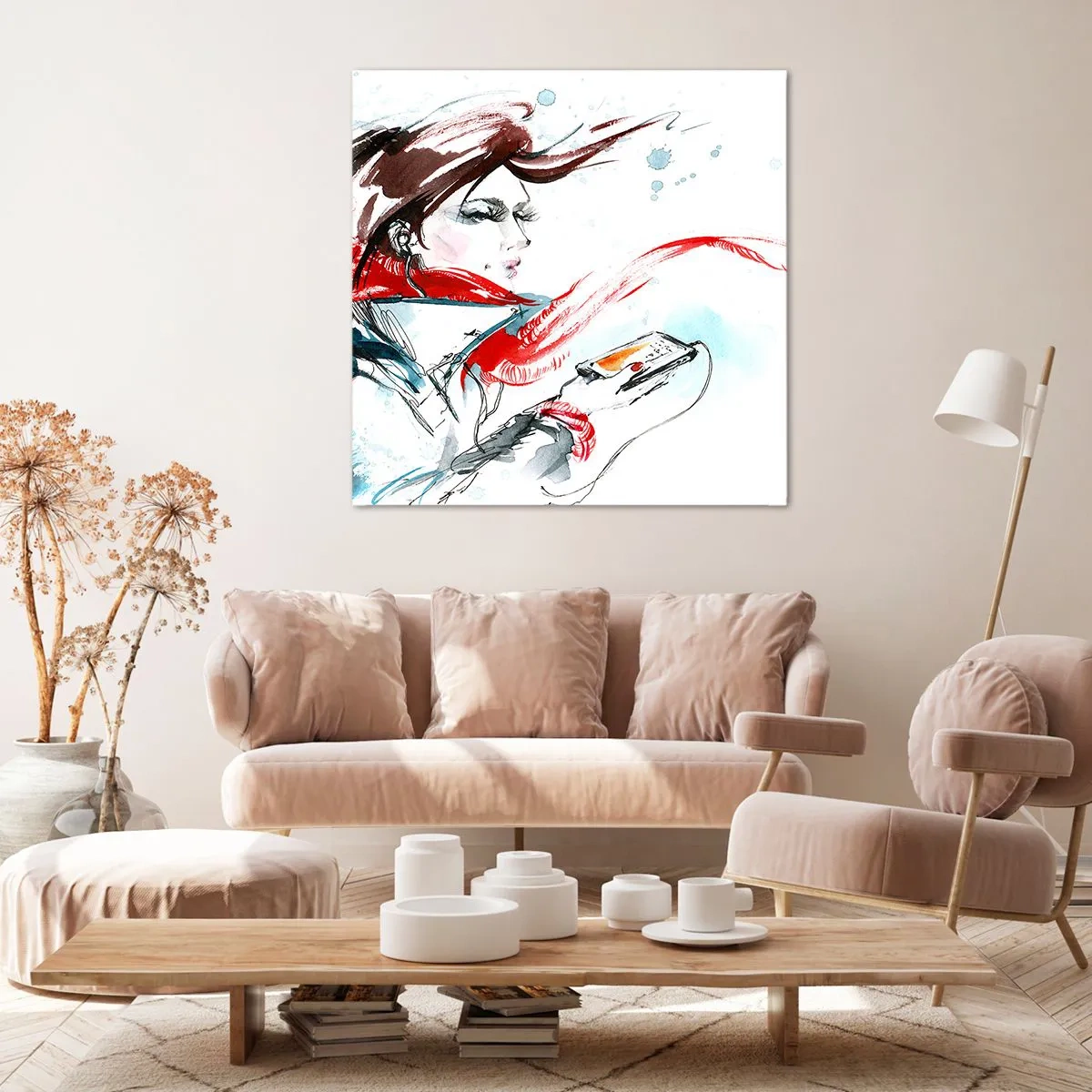 Cuadro sobre lienzo - Impresión de Imagen - Algo suena dentro de mí - 50x50 cm