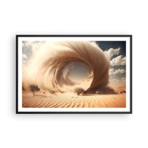 Póster en marco negro - Portal abierto - 91x61 cm