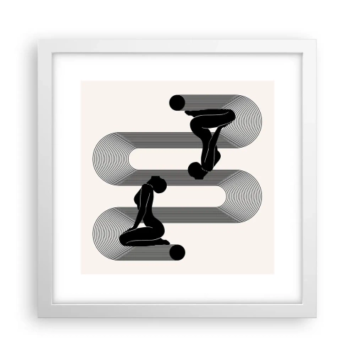 Póster en marco blanco - Simetría sensual - 30x30 cm