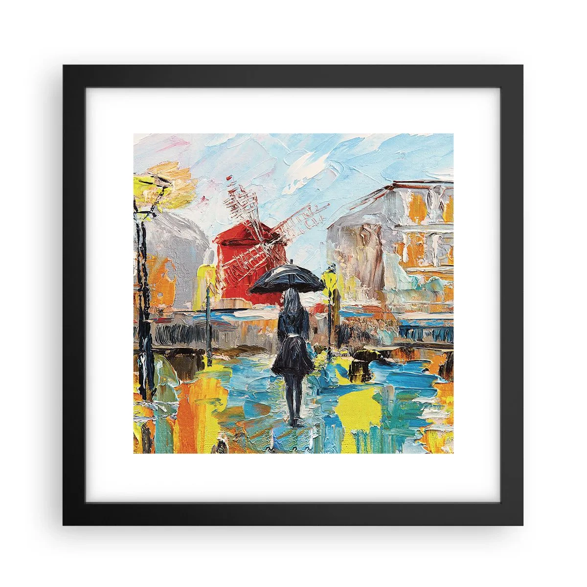 Póster en marco negro - Leyendas parisinas - 30x30 cm