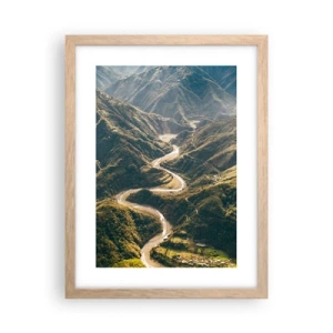 Póster en marco roble claro - Directamente desde el corazón de las montañas - 30x40 cm