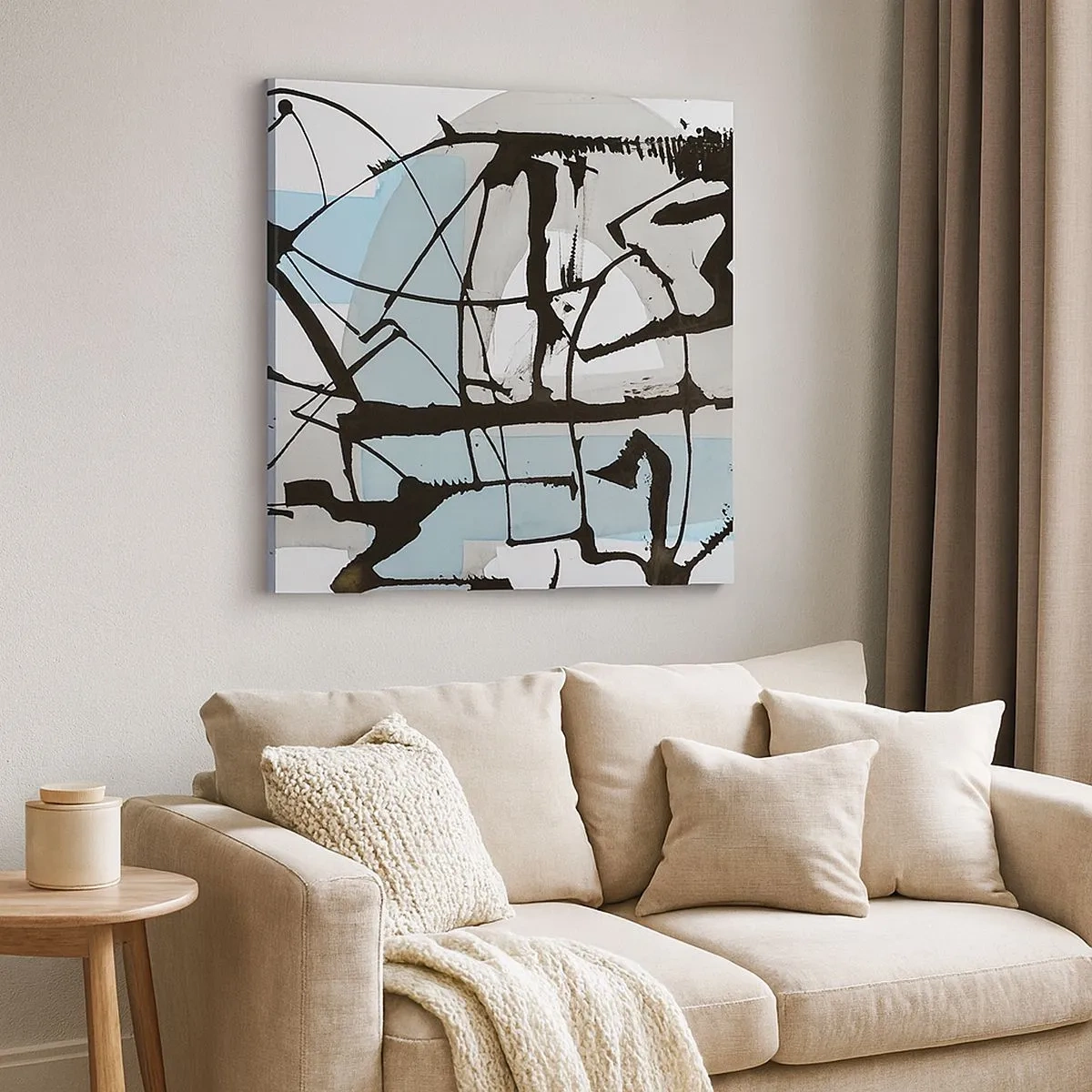 Cuadro sobre lienzo - Impresión de Imagen - Azul a pesar de todo - 30x30 cm