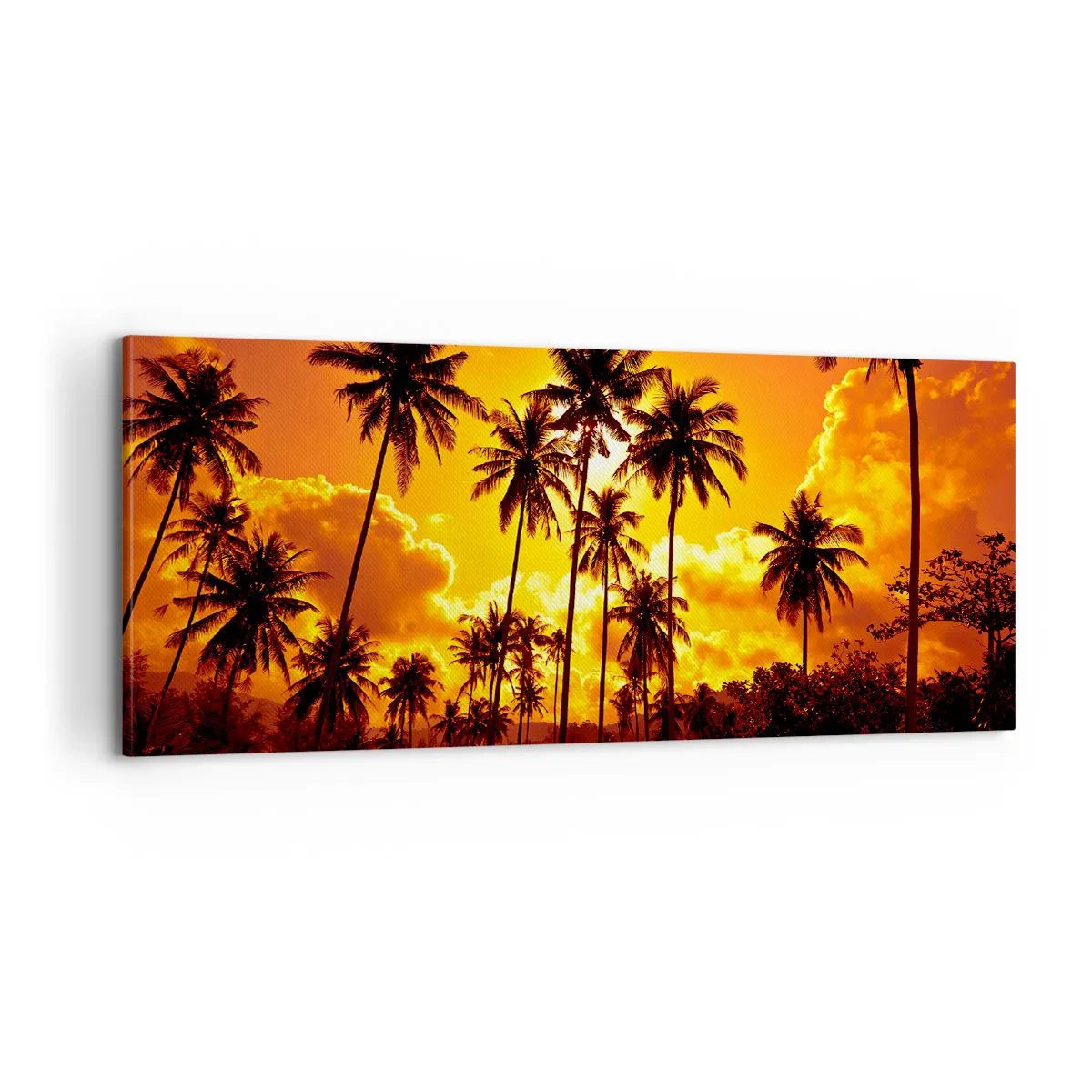 Cuadro sobre lienzo - Impresión de Imagen - Las montañas arden, los bosques arden - 100x40 cm