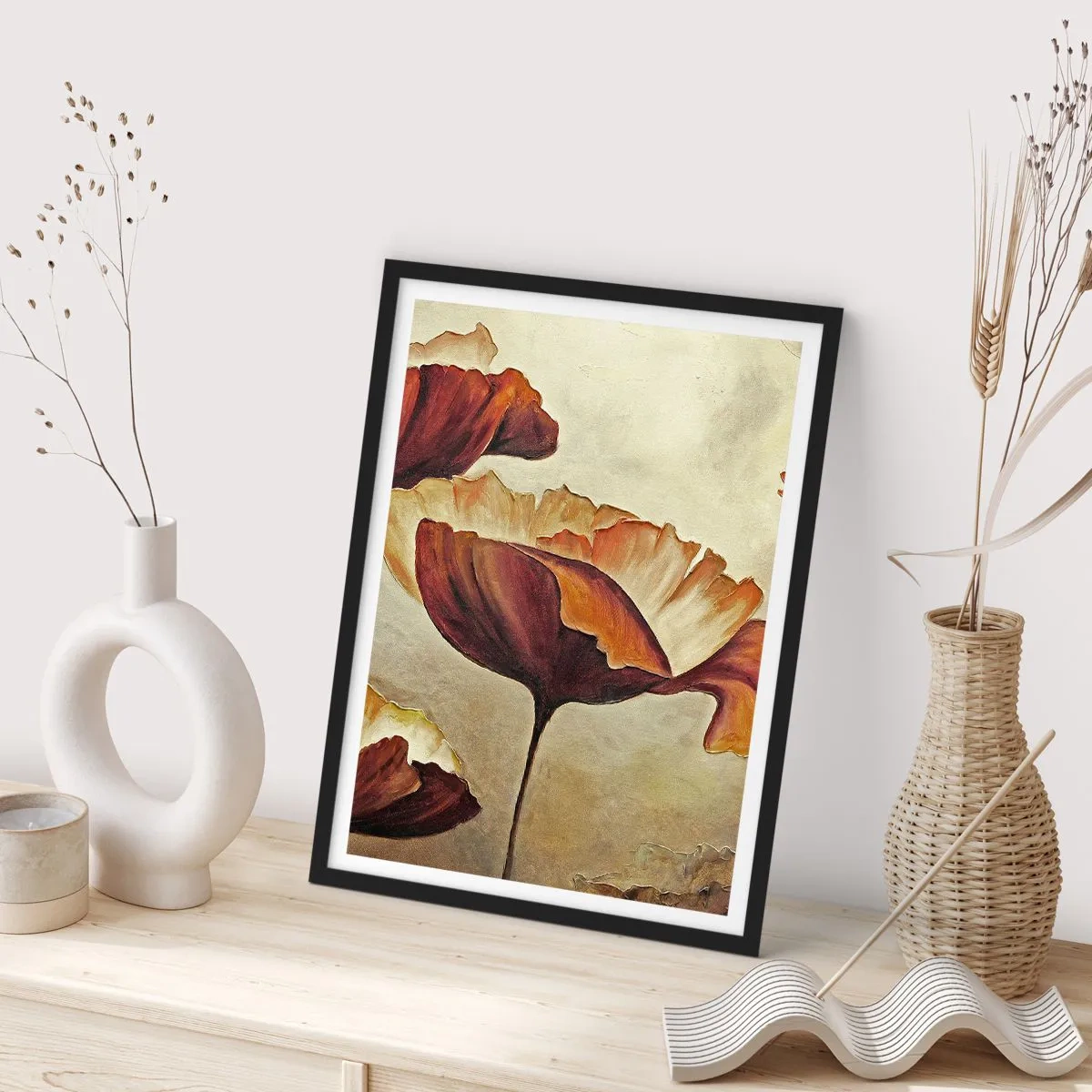 Póster en marco negro - Prado de prados - 70x100 cm