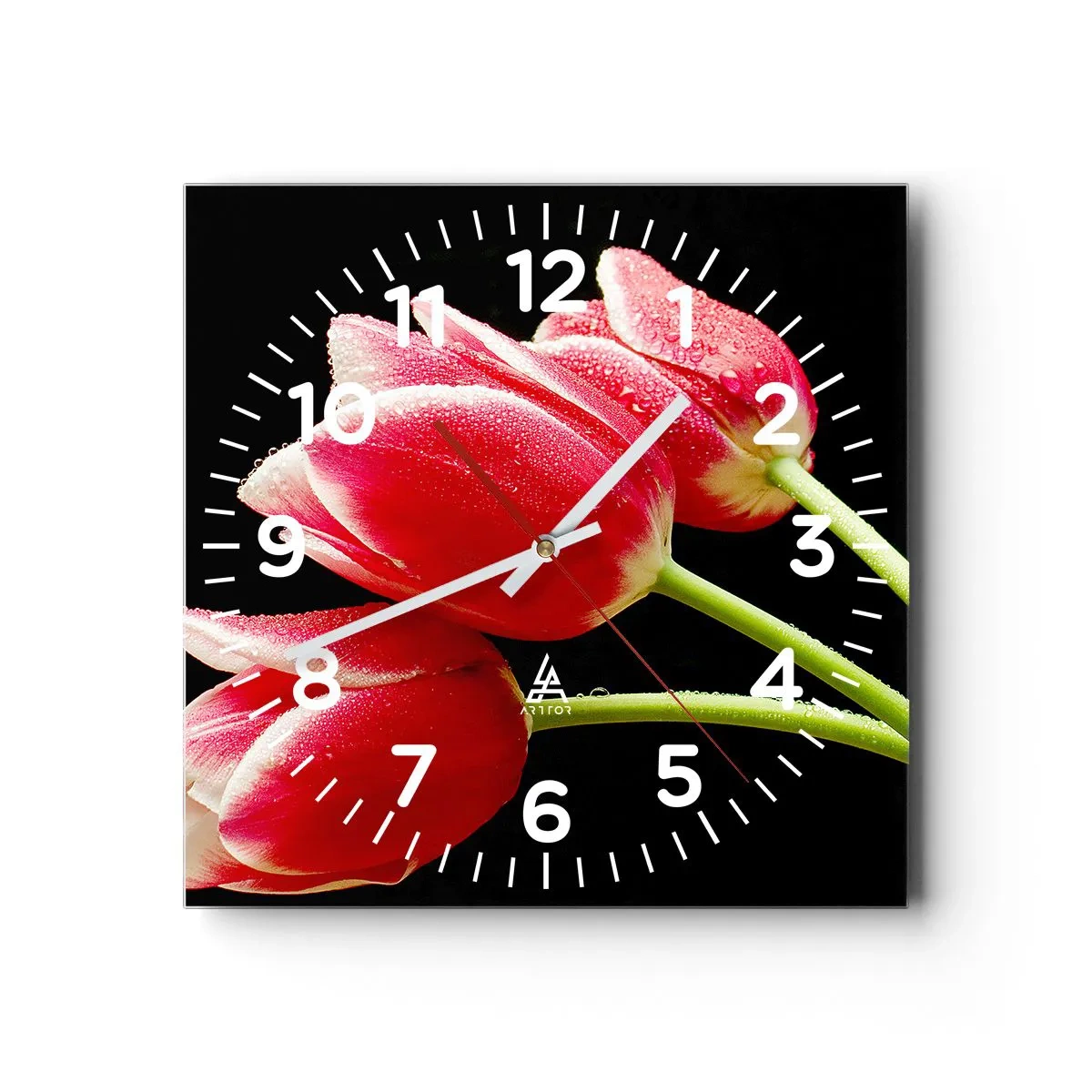 Reloj de pared - Reloj de vidrio - Promesa de amor puro - 30x30 cm