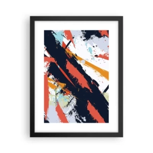 Póster en marco negro - Composición dinámica - 30x40 cm