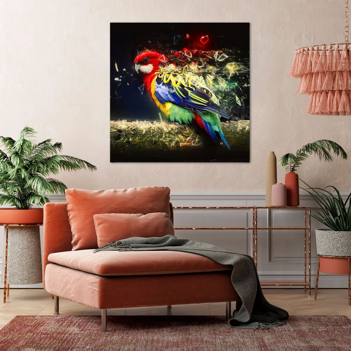 Cuadro sobre lienzo - Impresión de Imagen - Un mensajero del glamour - 40x40 cm