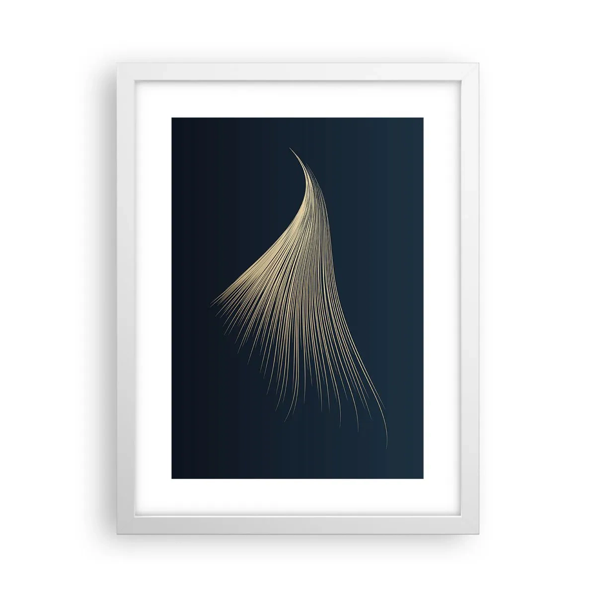 Póster en marco blanco - Como el cabello de un ángel - 30x40 cm