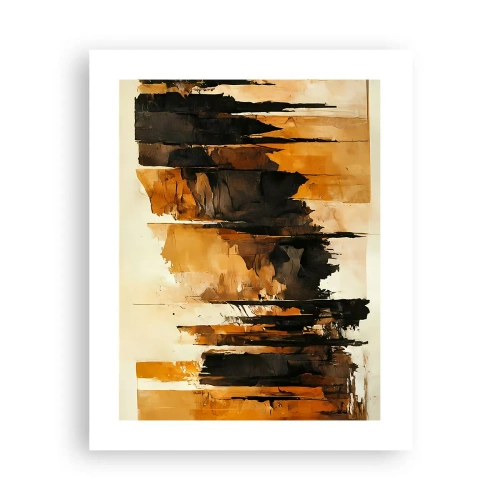 Póster - Armonía de negro y oro - 40x50 cm