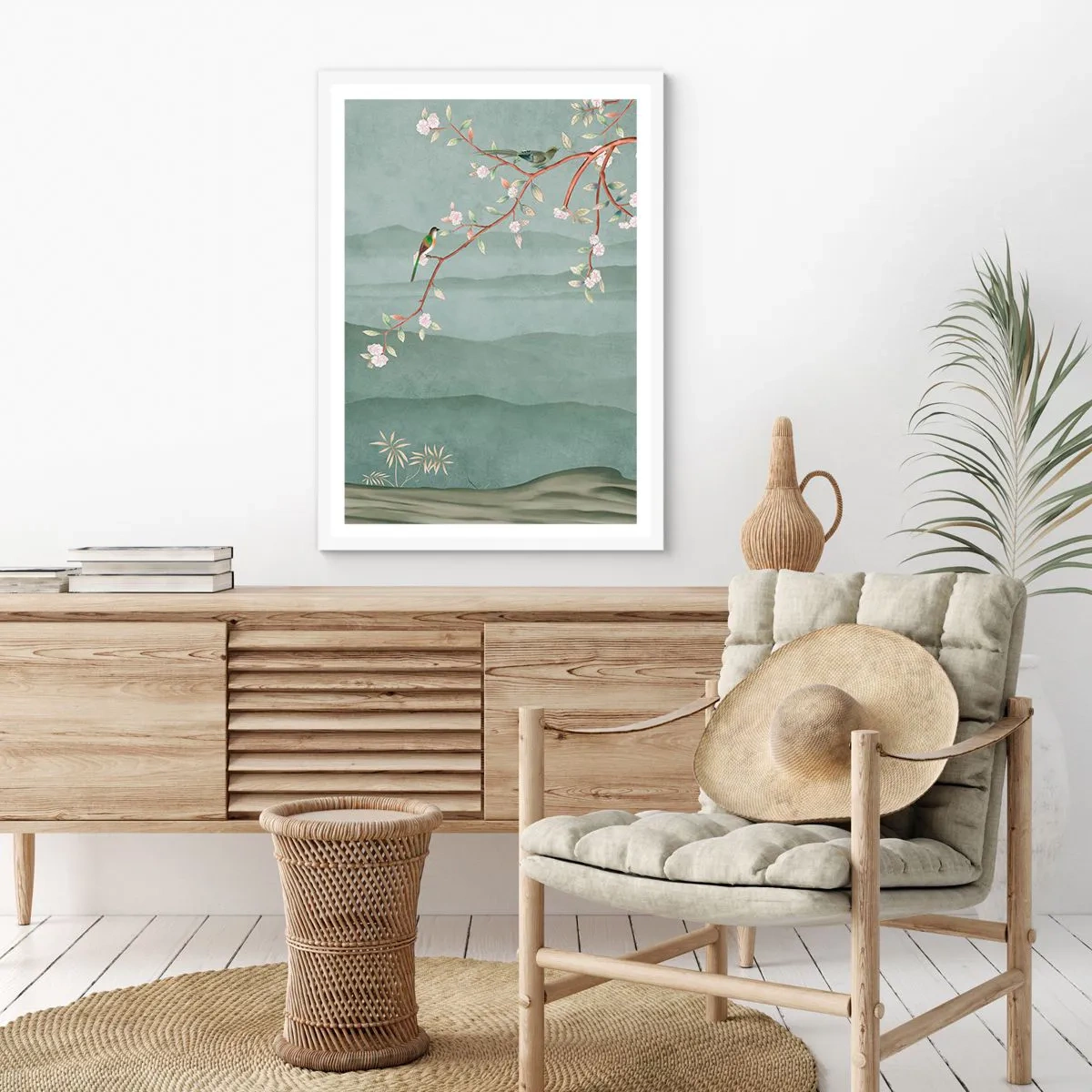 Póster en marco blanco - Primavera, ah, eres tú - 70x100 cm