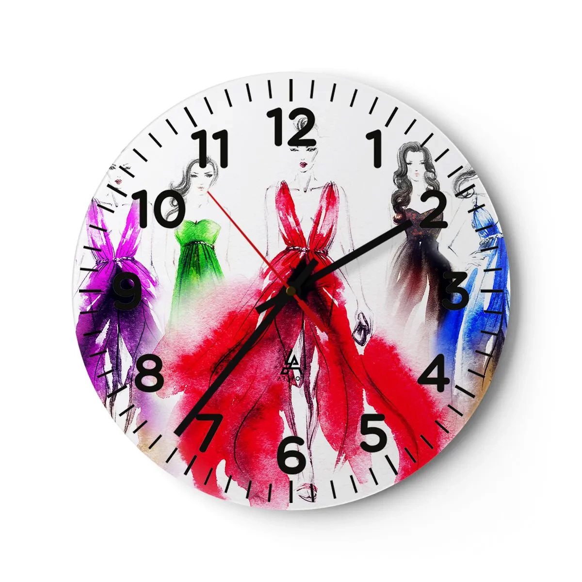 Reloj de pared - Reloj de vidrio - Momento elegante - 40x40 cm