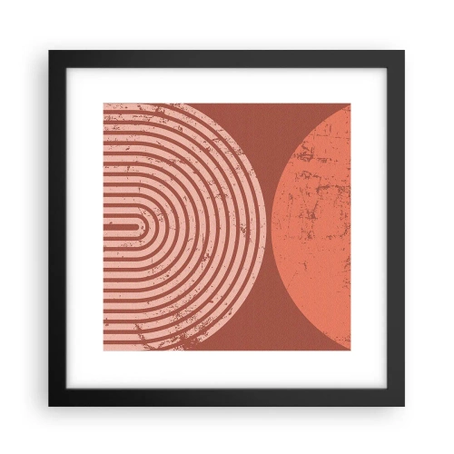 Póster en marco negro - Estrecha relación - 30x30 cm