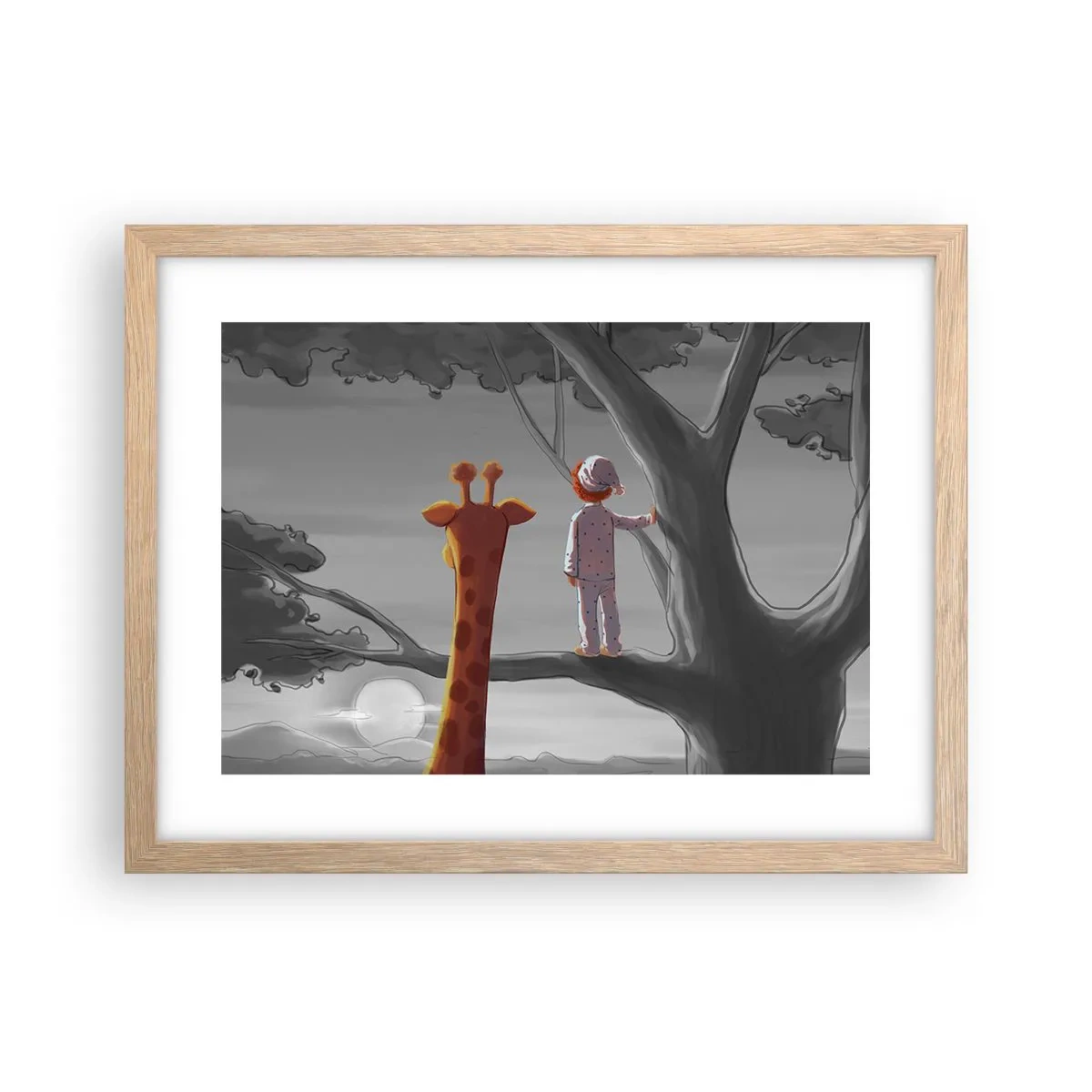 Póster en marco roble claro - ¿Está sucediendo de verdad? - 40x30 cm