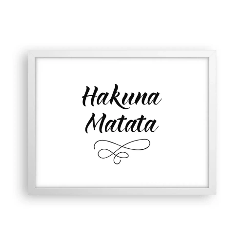 Póster en marco blanco - El mejor consejo - 40x30 cm