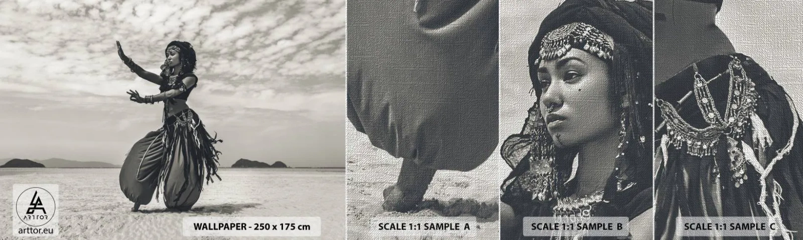 Muestra de fotomural Premium Canvas - Danza de las Islas del Sur - Bailarín, India, Orientar - 100x30 cm