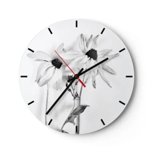 Reloj de pared - Reloj de vidrio - Nadie quiere estar solo - 40x40 cm