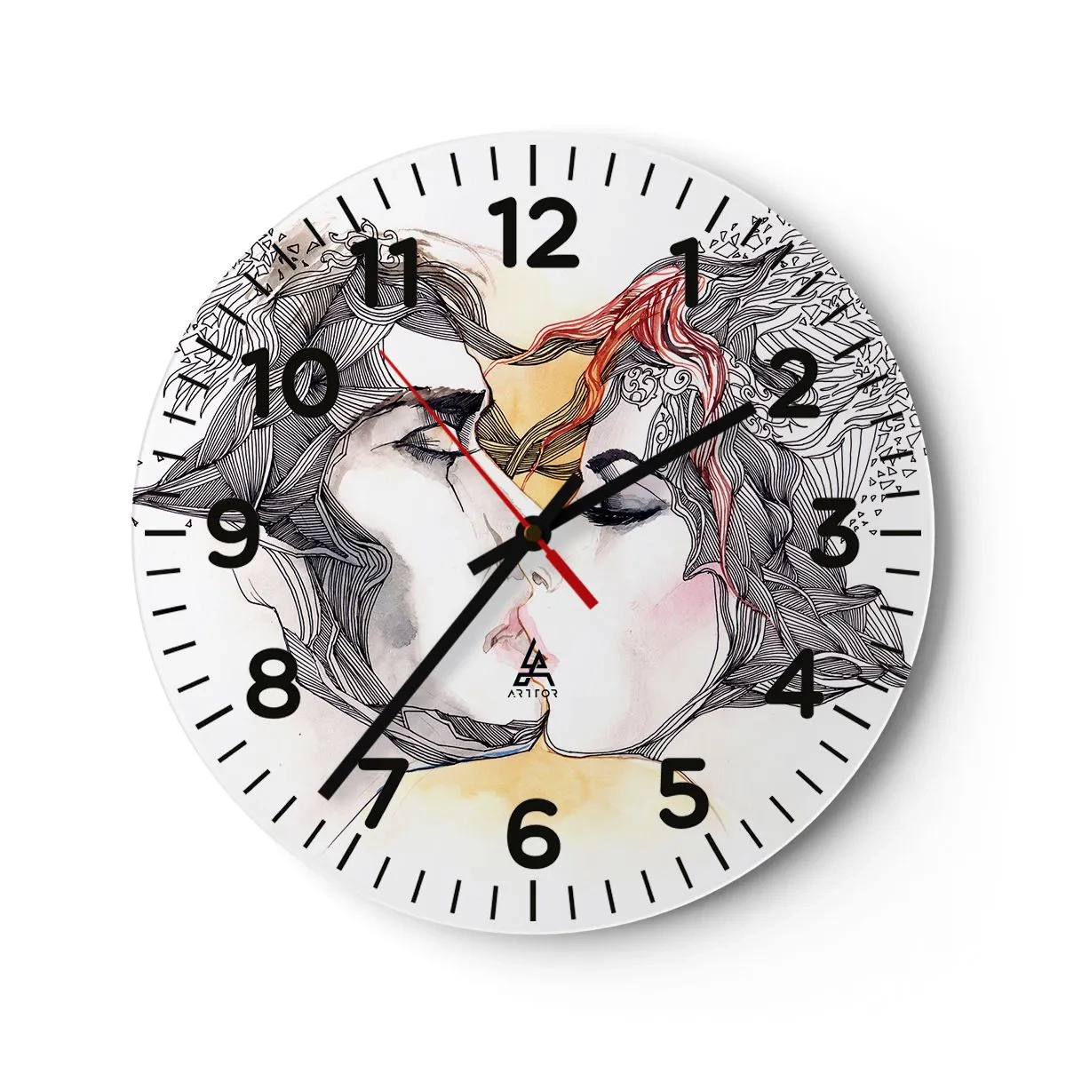 Reloj de pared - Reloj de vidrio - El mundo no importa - 30x30 cm