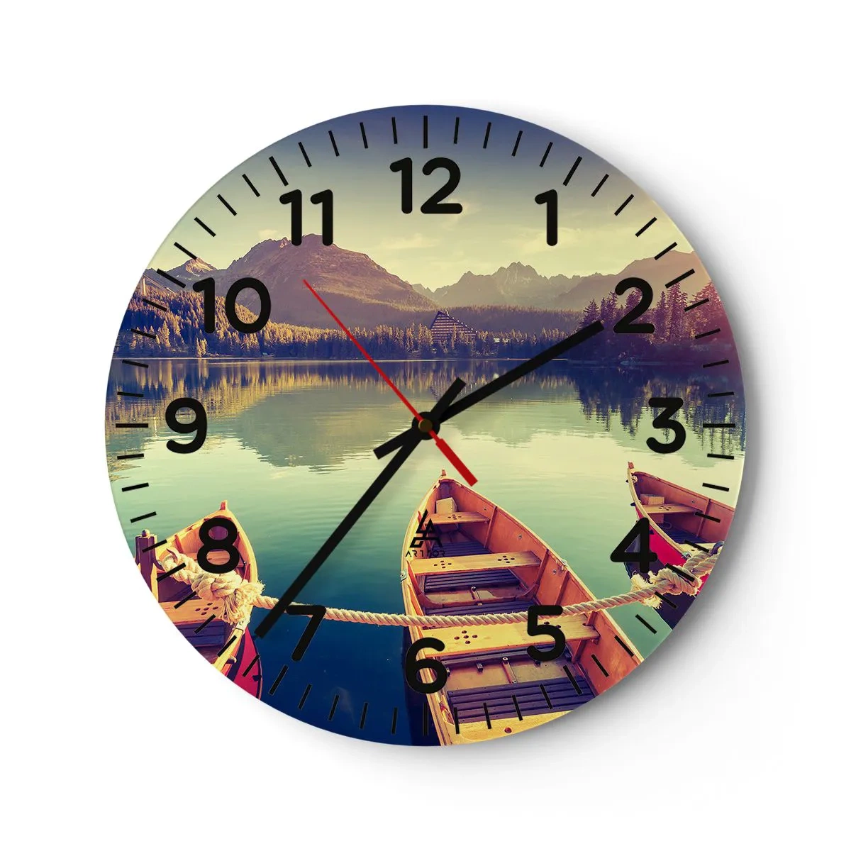 Reloj de pared - Reloj de vidrio - Para vivir según sus leyes - 40x40 cm