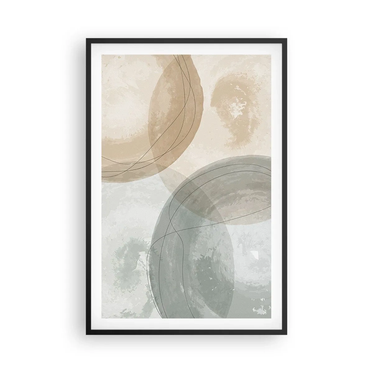 Póster en marco negro - Mundos que se entrecruzan - 61x91 cm