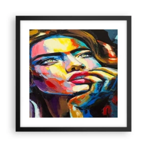 Póster en marco negro - Sueños - 40x40 cm