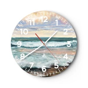 Reloj de pared - Reloj de vidrio - Aquí suavizarás tu alma - 30x30 cm