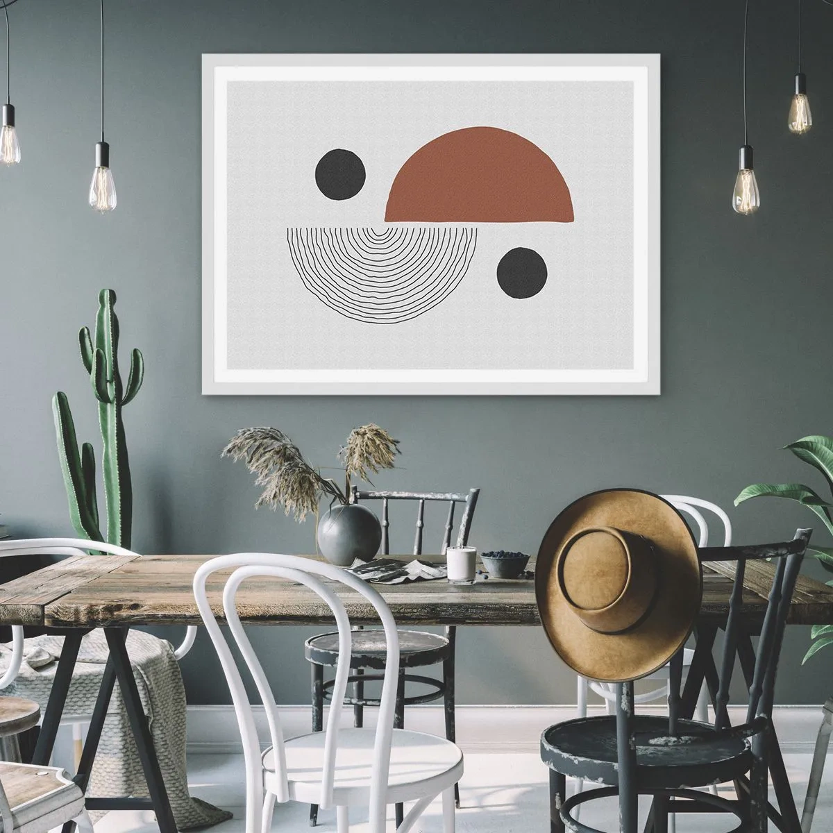 Póster en marco blanco - La perfección del círculo - 100x70 cm
