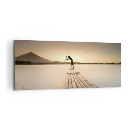 Cuadro sobre lienzo - Impresión de Imagen - Antes del descanso - 100x40 cm