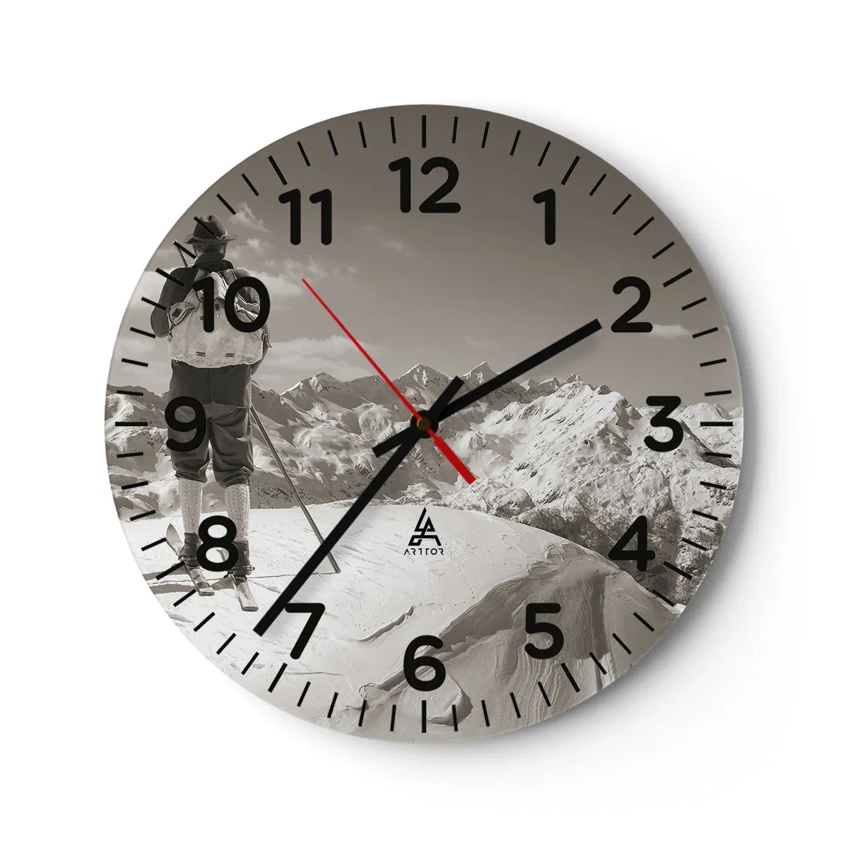 Reloj de pared - Reloj de vidrio - El techo del mundo - 40x40 cm