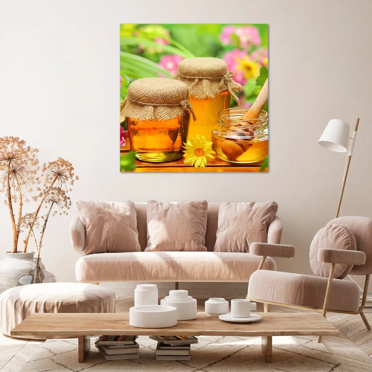 Cuadro sobre lienzo - Impresión de Imagen - Dulce y floral - 40x40 cm