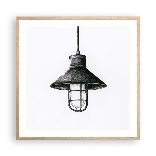 Póster en marco roble claro - Como hace años... - 60x60 cm