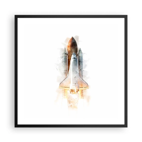 Póster en marco negro - El comienzo de la exploración - 60x60 cm