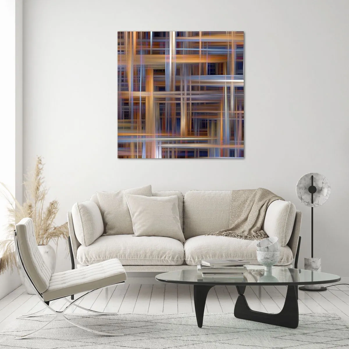 Cuadro sobre vidrio - Impresiones sobre Vidrio - Tejido de luz - 30x30 cm
