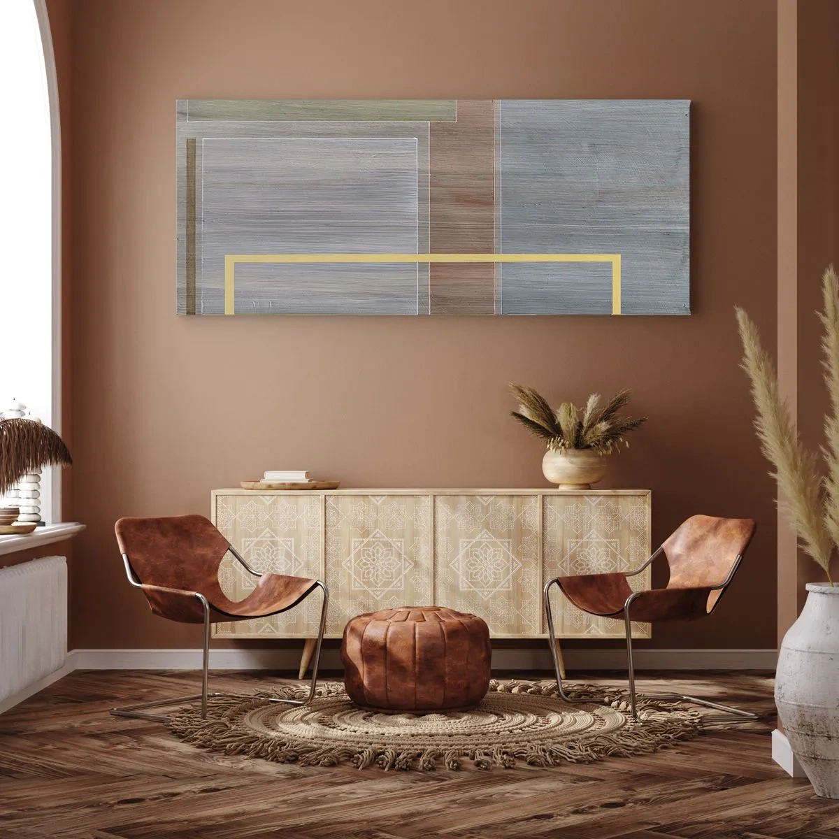 Cuadro sobre lienzo - Impresión de Imagen - Recto y tranquilo - 100x40 cm