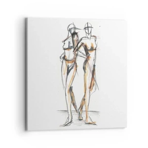 Cuadro sobre lienzo - Impresión de Imagen - Un estudio sobre el encanto - 70x70 cm