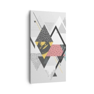Cuadro sobre lienzo - Impresión de Imagen - Una variación del triángulo y el rombo - 55x100 cm