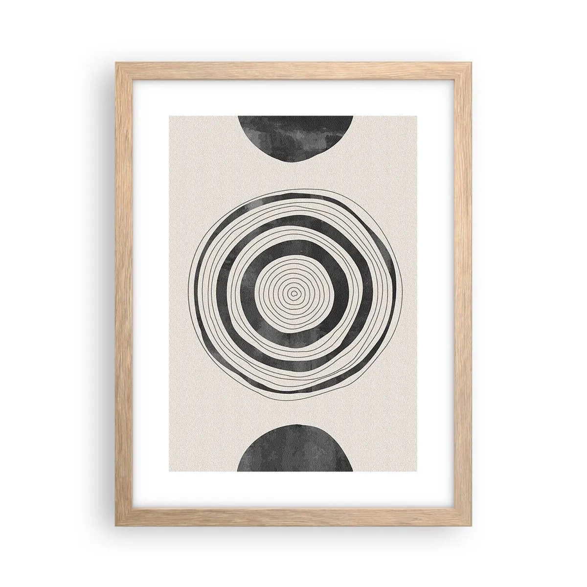 Póster en marco roble claro - Lo importante es lo que hay entre medias - 30x40 cm