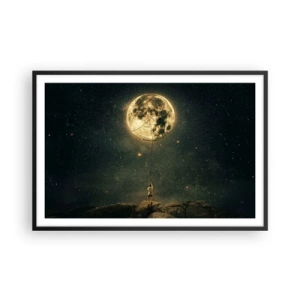 Póster en marco negro - El que robó la luna - 91x61 cm