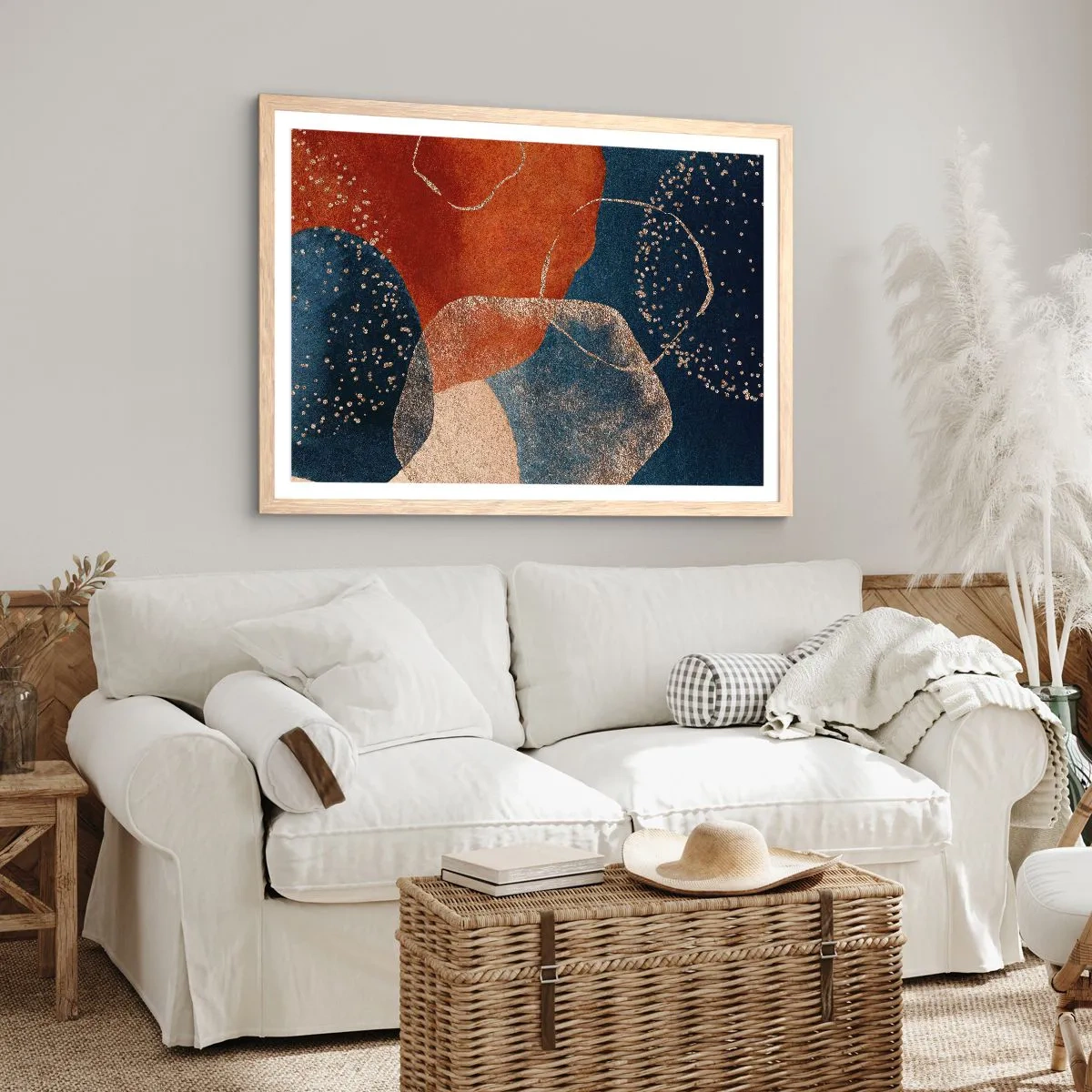 Póster en marco roble claro - La ligereza del ser - 100x70 cm