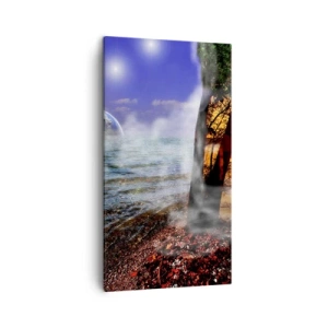 Cuadro sobre lienzo - Impresión de Imagen - Paisaje surrealista - la naturaleza única - 45x80 cm