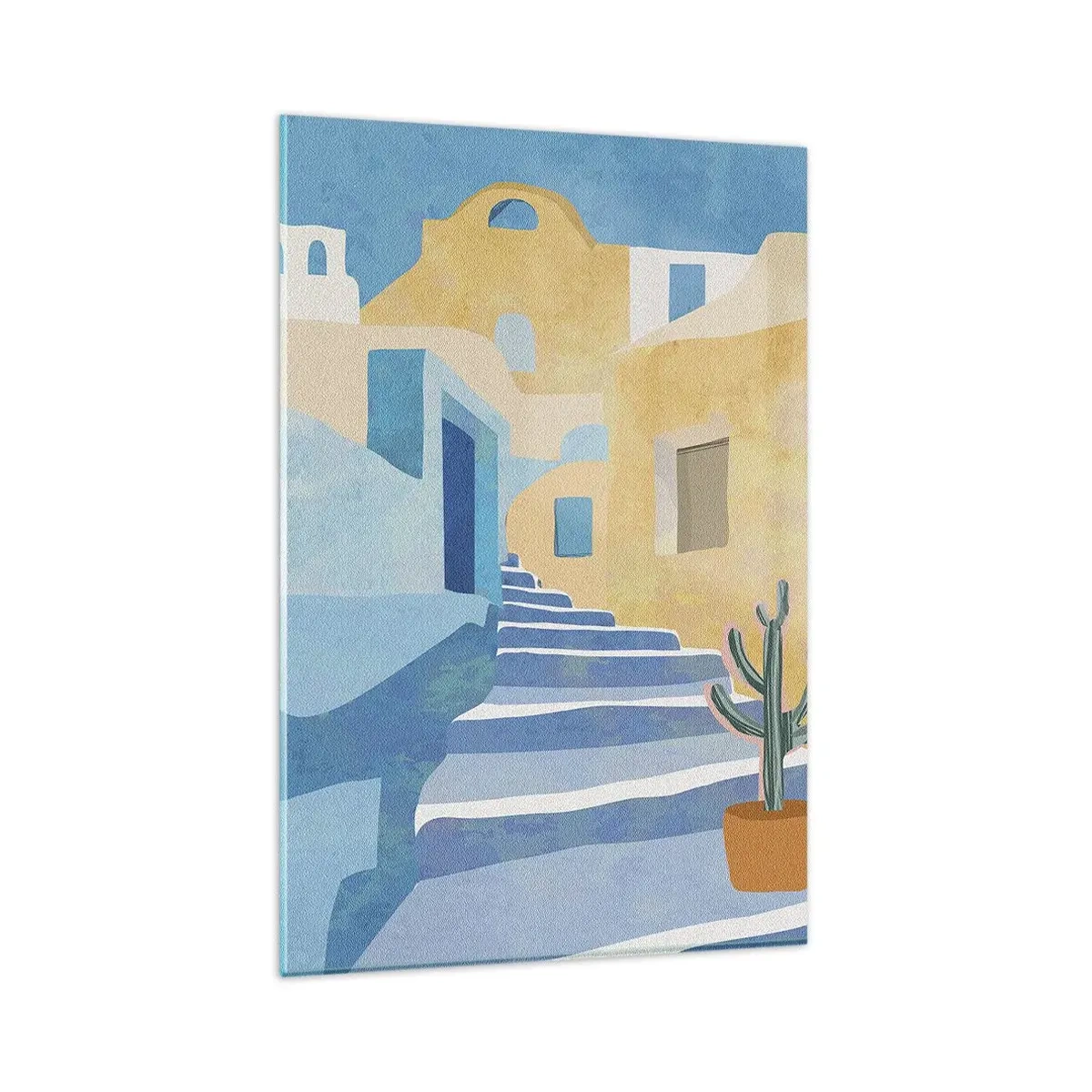 Cuadro sobre vidrio - Impresiones sobre Vidrio - Un día en una ciudad árabe - 80x120 cm