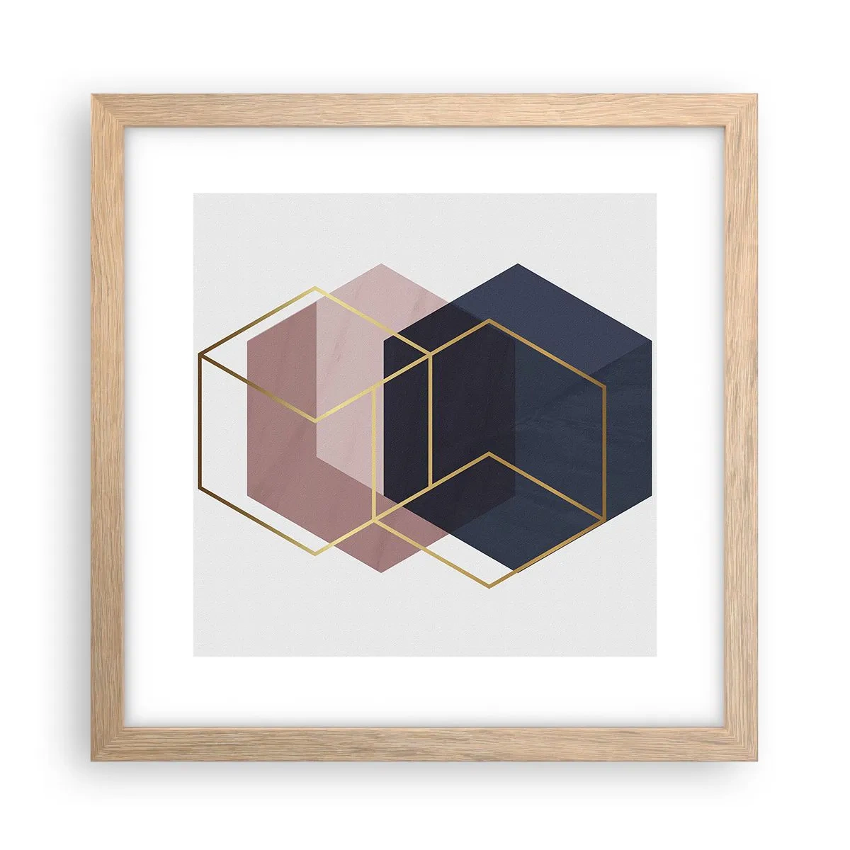 Póster en marco roble claro - El poder de la sencillez - 30x30 cm