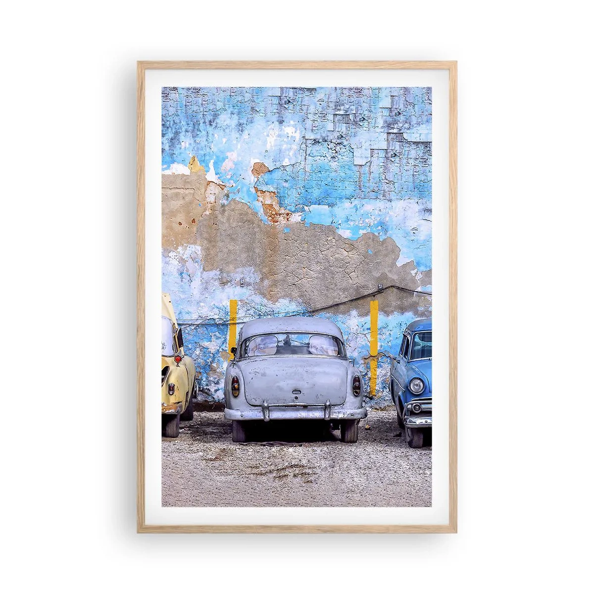 Póster en marco roble claro - Reunión de veteranos - 61x91 cm