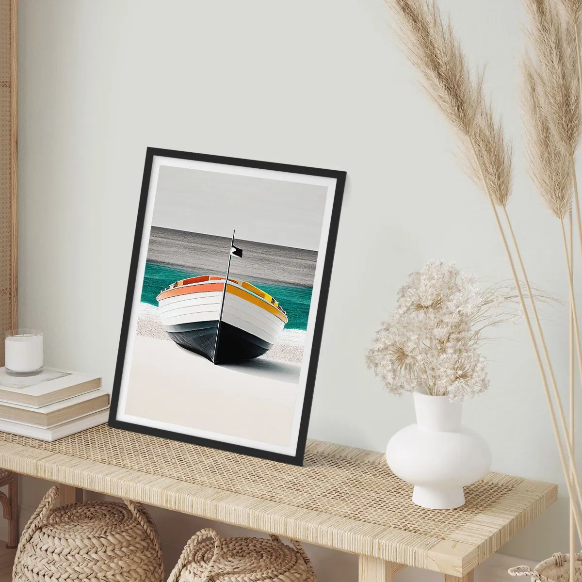 Póster en marco negro - En su lugar exacto - 61x91 cm