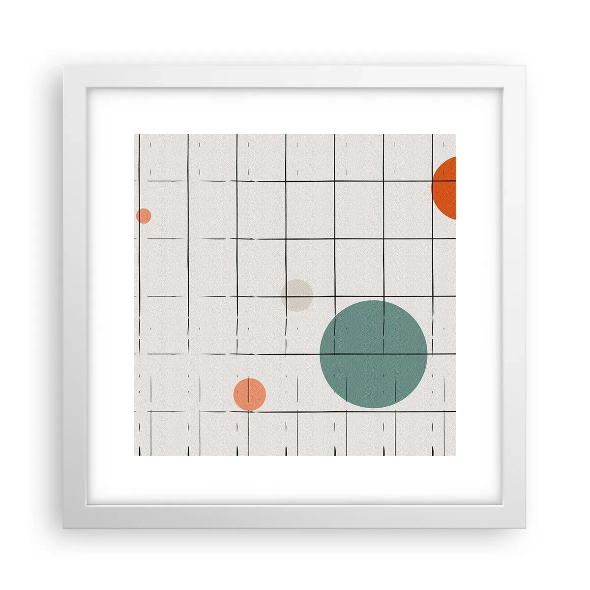 Póster en marco blanco - Atrapados. ¿Nosotros o ellos? - 30x30 cm